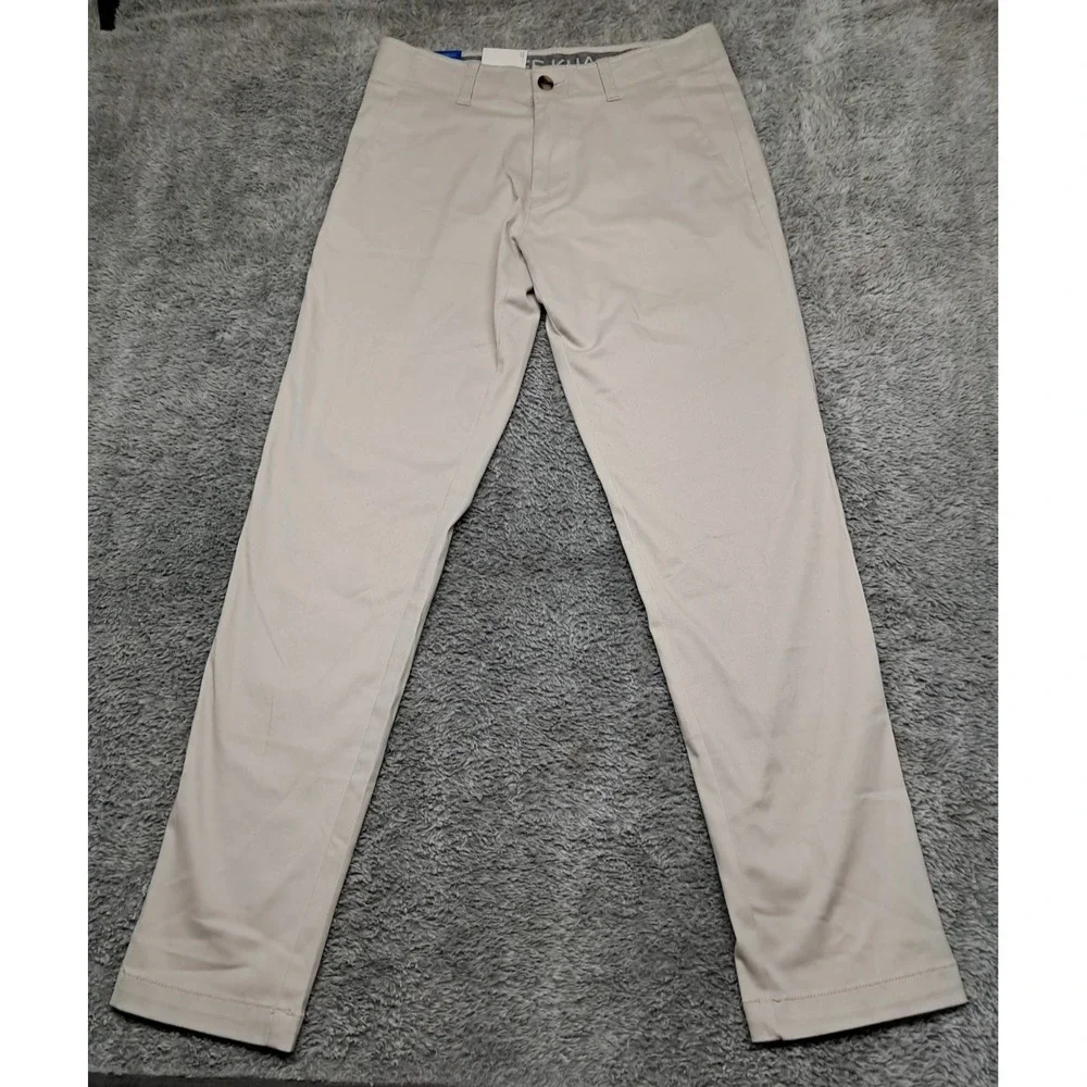 New Haggar Life Khaki Dress Pants Mens 30x32 Super Flex Waistband Chino Slim Fit - Picture 1 of 8